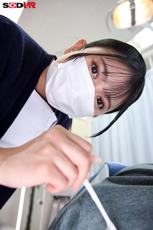 【VR】【8K】マスク美人の歯科助手が治療が終わるとヌイてくれる。かりんさん（21） サンプル 10