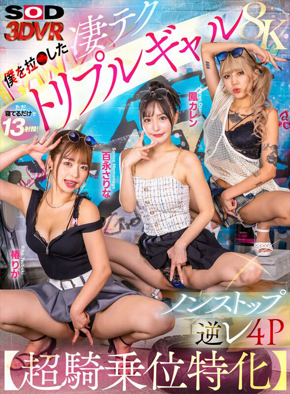【VR】【8K】【超騎乗位特化】僕を拉○した凄テクトリプルギャルにノンストップ逆レ4Pで搾り取られた！ サンプル 1