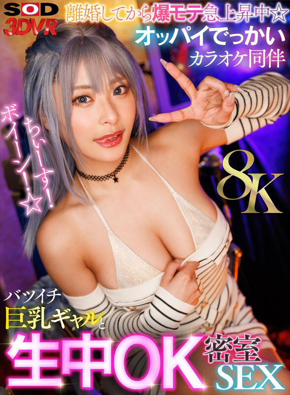 【VR】【8K】ちぃーす！ボイーン！☆離婚してから爆モテ急上昇中☆オッパイでっかいカラオケ同伴バツイチ巨乳ギャルと生中OK密室SEX サンプル 1