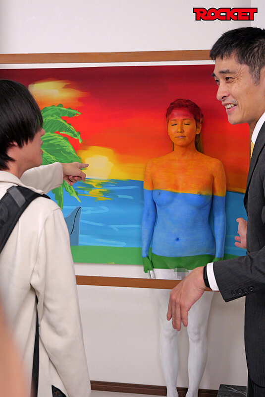 ROCKET17周年記念ユーザーリクエスト祭り 絵画や銅像 『背景』になりすましたボディぺイント痴女に襲われるホテル サンプル 8