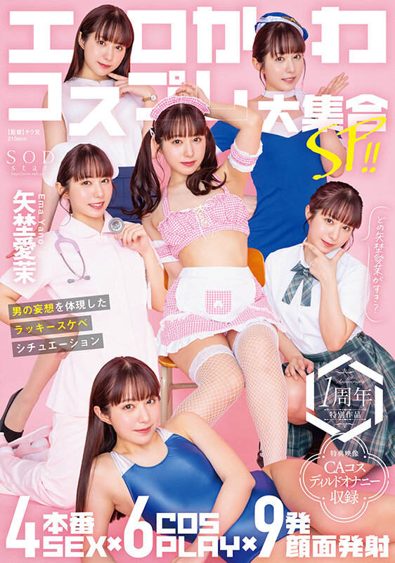 エロかわコスプレ大集合SP！！ 4本番SEX×6COSPLAY×9発顔面発射 男の妄想を体現したラッキースケベシチュエーション 矢埜愛茉【特典映像収録版】 サンプル 1