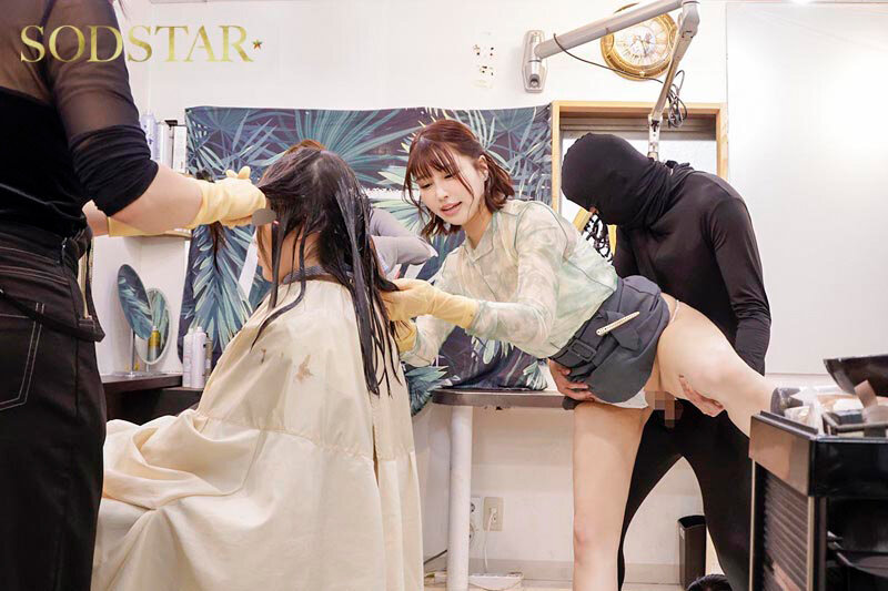 SODSTAR×SENZ-セックスが溶け込んでいる日常- 常に性交美容室 表●道人気店 小倉由菜×唯井まひろ サンプル 6