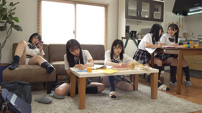 テスト前に泊まり込みで勉強会をする妹とそのお友達。勉強に集中するあまりの油断しまくり純白パンチラと、部屋中に充満する10代の甘酸っぱい香りで、僕のチ●ポは我慢の限界を迎える！ サンプル 2