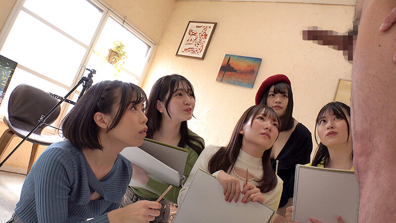 写生に夢中！？美人揃いのデッサン教室にバイトへ行ったら、まさかのヌードモデル！？アソコをじぃ～～っと観察されてるうちに勃起してるのがバレてしまい、射精させられてしまうボク サンプル 2