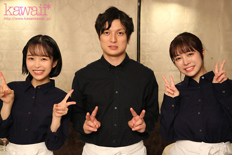 「わたしたち2人…どっちとHしたいかちゃんと選んで！」終電なくなりバイト女子2人の部屋に…豊満爆乳と華奢美乳のWボディに興奮した僕は後先考えず一晩中モウレツにハメ狂った... ひなたなつ 羽月乃蒼 サンプル 1