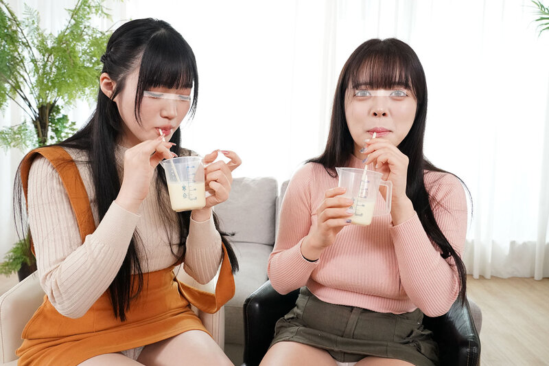 一般男女モニタリングAV Hカップ以上限定 仲良し女子大生2人組が牛乳を口に含んで→爆乳モミモミ→乳首こねくりイキ我慢チャレンジ！協力して我慢出来たら100万円！イッたら罰ゲームのデカチン即ハメ4P！親友同士で初めてのチクイキ絶頂しちゃって敏感になったJDオマ… サンプル 2
