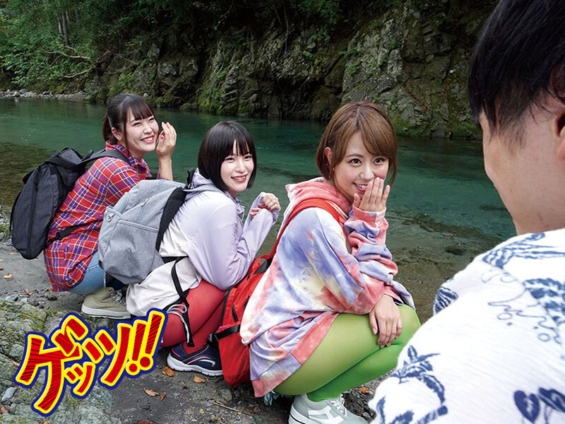 ノリ軽すぎwチ●ポ好きすぎw山ガール3人組ナンパ！各自お持ち帰り生ハメからの露天風呂で泥●乱交！！ サンプル 1