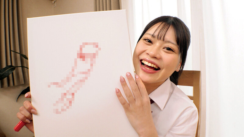 激シコ制服美少女が挑戦！？おち○ぽデッサン！あなたのオマ○コに挿れて欲しいデカチンを描いてくださいw3 サンプル 10