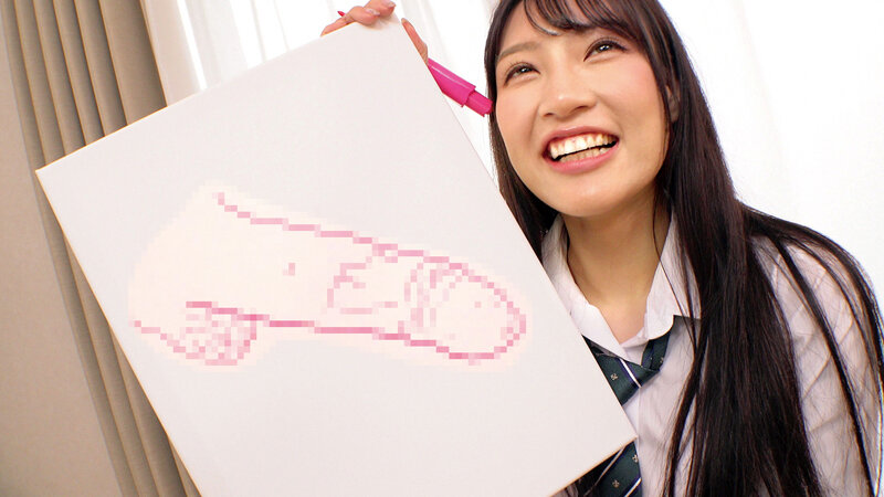 激シコ制服美少女が挑戦！？おち○ぽデッサン！あなたのオマ○コに挿れて欲しいデカチンを描いてくださいw3 サンプル 4