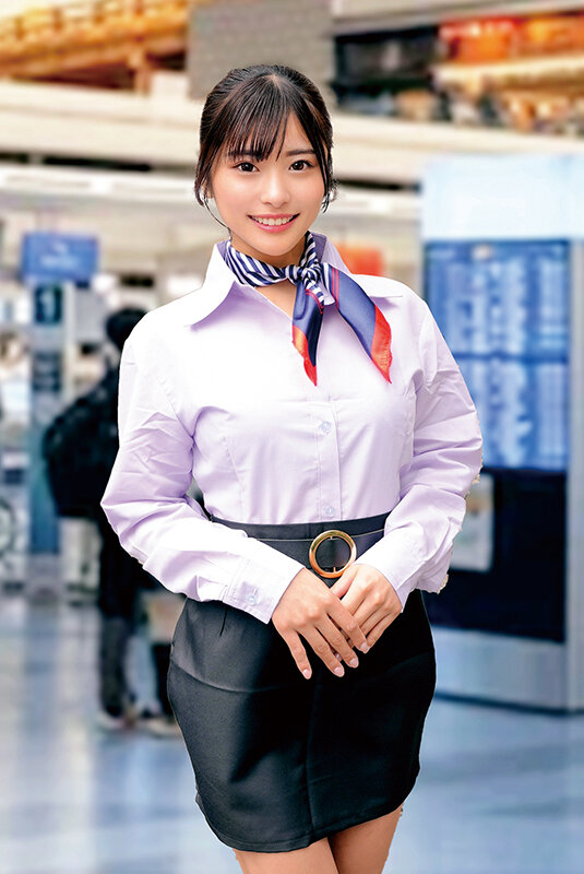 大手航空会社勤務の美人CA（キャビンアテンダント）が童貞チ○ポをノーハンドフェラ早漏改善！気品が溢れる一流のおもてなしフェラで暴発大量射精ごっくん→即フル勃起！元気すぎる童貞チ○ポを放っておけないCAはそのまま筆おろし中出しTAKE OFF サンプル 7