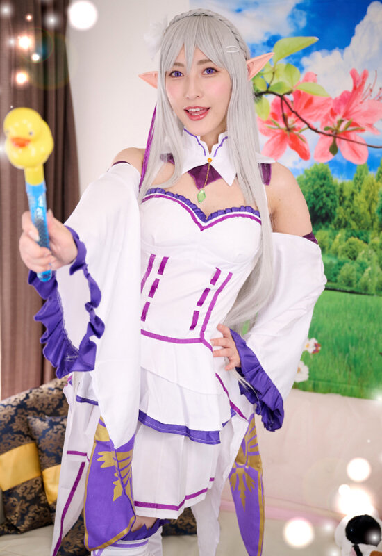 【VR】森沢かなちゃんと異世界エルフでコスプレ撮影会VR体験！えっちえちむちむちのめちゃエロ美白銀髪エルフと何度でも抜き戻りしちゃう濃密最高生ハメ中出しSEX！！ サンプル 4