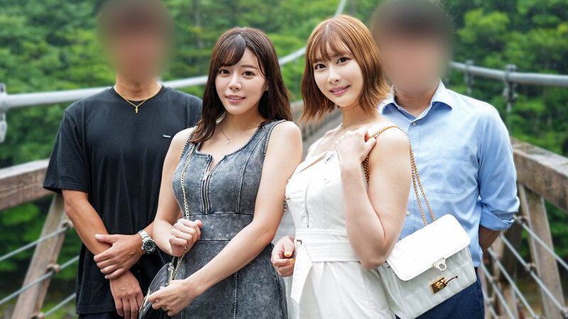 【貸し切り温泉ヤリまくり】ヘンタイ旦那の性癖でNTR夫婦交●→くんずほぐれつ4P乱交 スレンダー美巨乳W妻絶倫中出しパーティ サンプル 2