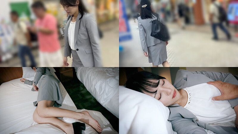 無防備に寝てる女に中出し卑猥行為 見た目がエロすぎる女 黒髪美人OL サンプル 6