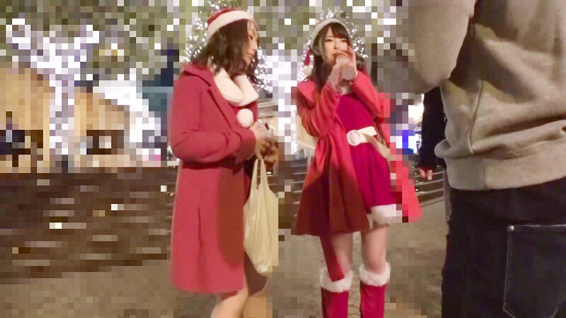 クリスマスにはしゃぐサンタコスの美女をナンパしてエッチなハメ撮りクリスマスww サンプル 1