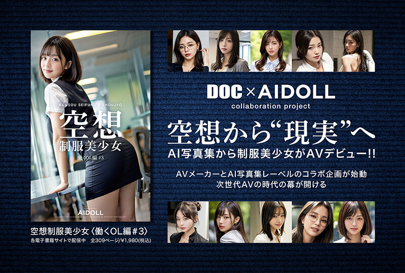 空想制服美少女 AI MODEL AV DEBUT 働くOL編 サンプル 1