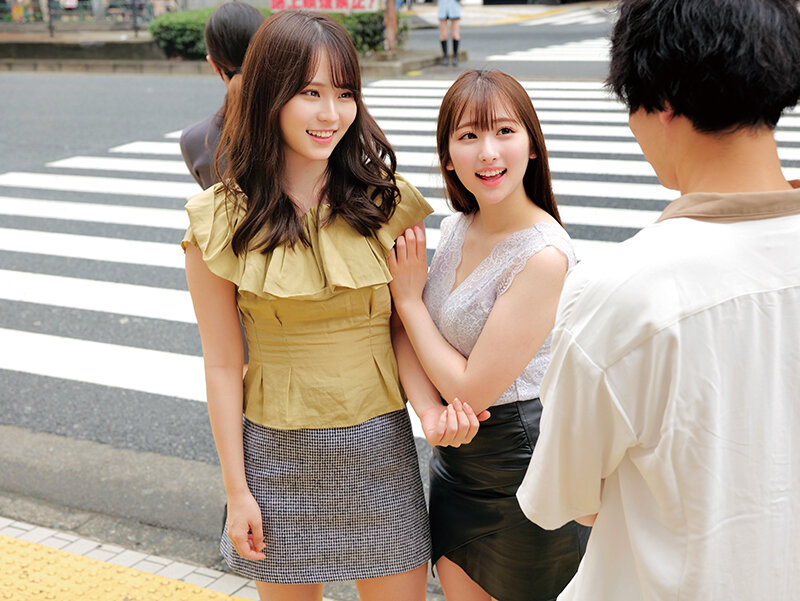 【童貞君を探し出して筆おろしセックス出来たら100万円！？】親友の素人娘2人が童貞求めてはじめての逆ナンパ！！りのゃん じゅんちゃんWカワイイ看護師さん！オナニーじゃないと射精できない遅漏チ○ポを気持ちよーく改善治療///W白衣の天使がヌキヌキハーレムご奉仕//… サンプル 2