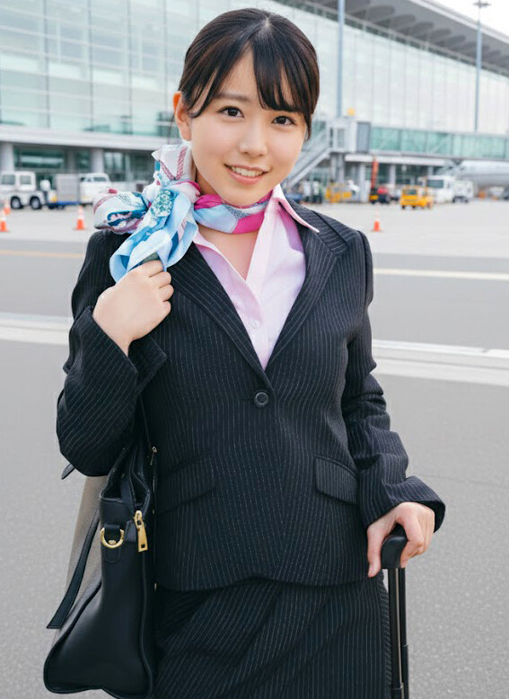 大手航空会社のキャビンアテンダントと童貞君が黒パンスト直穿き素股で超発情！？黒パンスト越しの童貞デカチン先っぽ3cm挿入！敏感なオマ○コの入り口をグリグリされて奥まで挿れて欲しくなっちゃったCAさんが生ズボッ筆おろし//優しくも腰振るガニ股騎乗位で連続仰け反り… サンプル 1