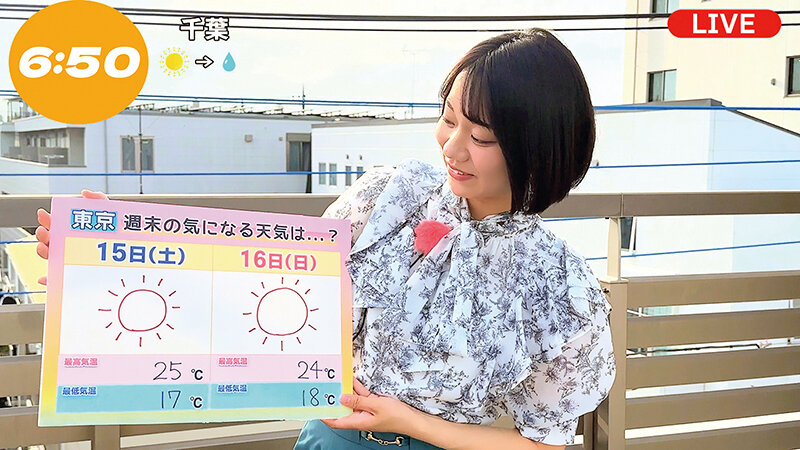 お天気お姉さん中継レポート狩り 汚された朝の顔 地方局美人キャスター4名 サンプル 1