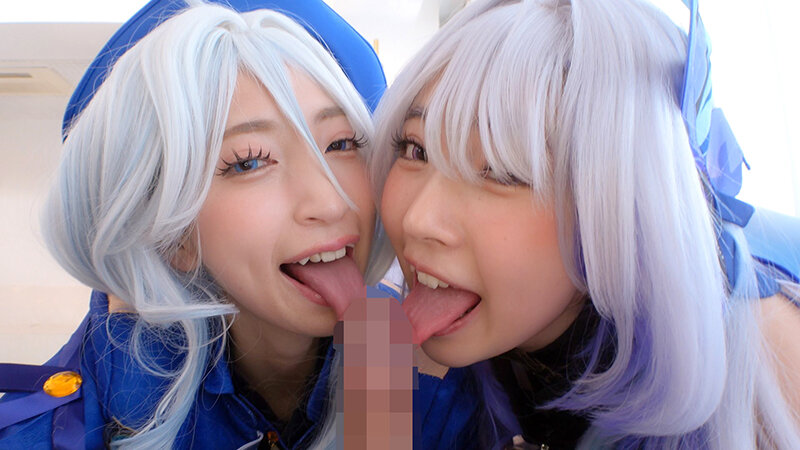低身長ちっぱい甘サド◆レイヤーたちのM男カメコを沼らせる極上のW痴女ハーレム 冬愛ことね 皆月ひかる サンプル 9