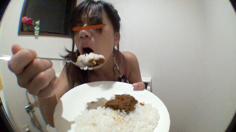 昨日食べた物をもう一度食べる！脱糞カレーライス！ サンプル 9