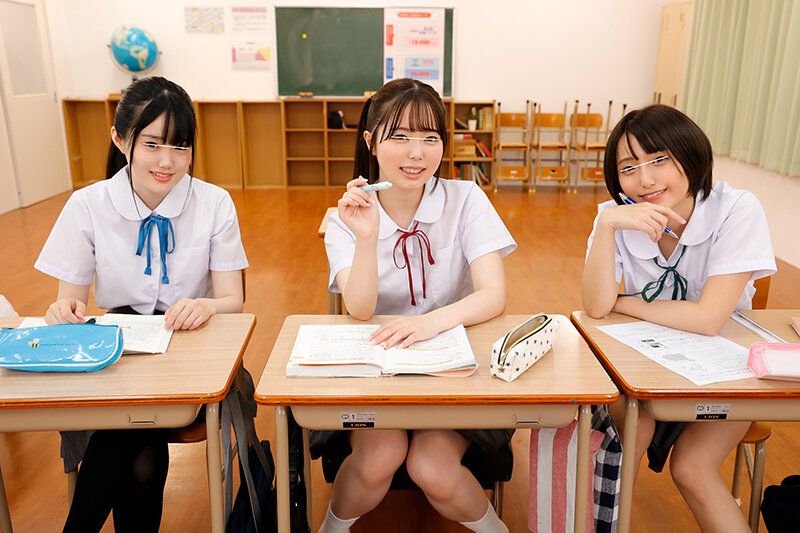【VR】めちゃエロ制服美少女がボクのチ○ポを奪い合い！？女子○生ハーレムで挿れ放題スペシャルVR1014分BEST サンプル 4