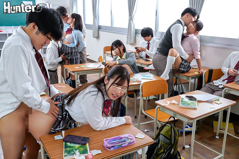 校内射精は即退学！寸止めハイスクール！学校の至る所で当たり前の様にSEXする生徒たちに射精禁止令！それでも射精寸前ギリギリSEXを楽しみ… サンプル 4