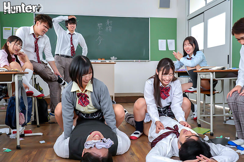 校内射精は即退学！寸止めハイスクール！学校の至る所で当たり前の様にSEXする生徒たちに射精禁止令！それでも射精寸前ギリギリSEXを楽しみ… サンプル 7