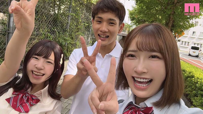 修学旅行中ボクの勃起ビーチクに気づいた陽キャ女子に囲まれ挟まれず～っと乳首をこねこね！くりくり！さすさす！ぎゅいん！同時責め射精され続けた1泊2日 美園和花 沙月恵奈 サンプル 1