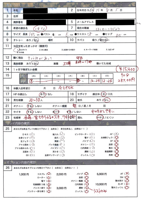 風俗面接SEX盗撮 本番推奨風俗店の面接→SEX体験講習パーフェクト流出！！ ＃001 面接シロウト 3名245分 サンプル 12