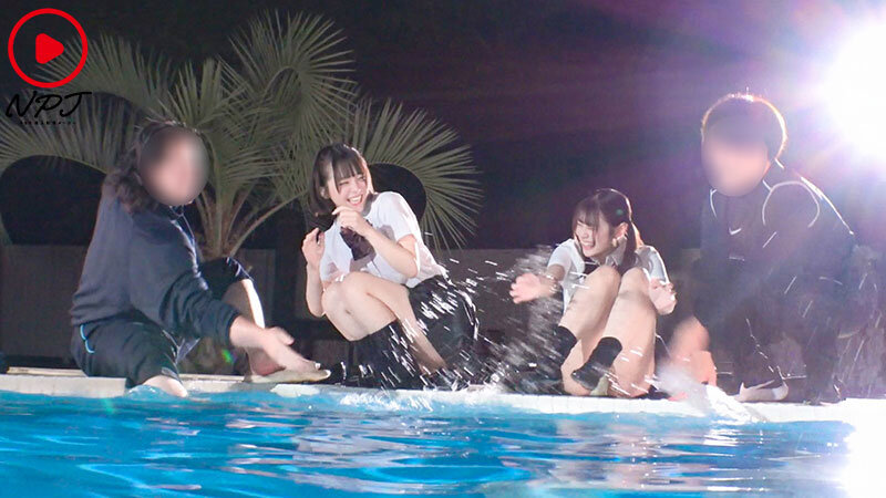 アオハル深夜のプールに忍び込みこっそりびしょ濡れイチャラブ絡みざかりなJ●SEX サンプル 3