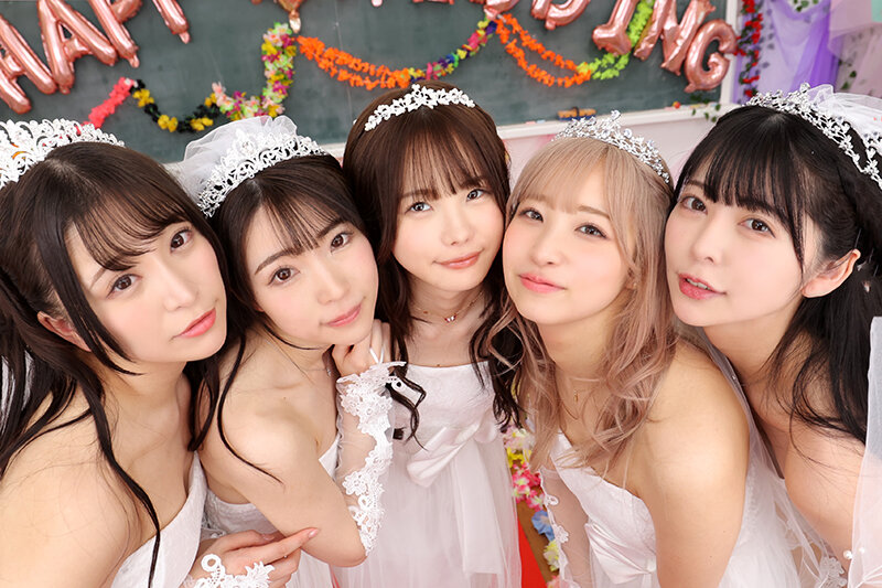 【VR】「みんな平等に愛してくれる？」これぞ夢の［結婚式］！最高の教え子たちとヤリまくる新婚ハーレムSEX！！ 佐藤ののか 皆月ひかる 松本いちか 栄川乃亜 森日向子 サンプル 2