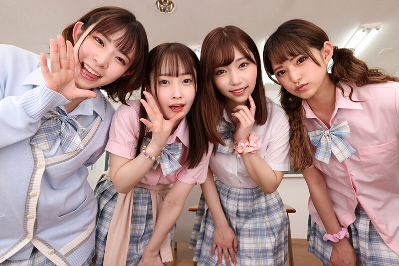 【VR】ココが噂のヤリマン学園～臨時教員として採用された僕に襲いかかる生徒たち～ 絶品連続おしゃぶり誘惑テスト さつき芽衣 沙月恵奈 天然美月 渚みつき サンプル 11