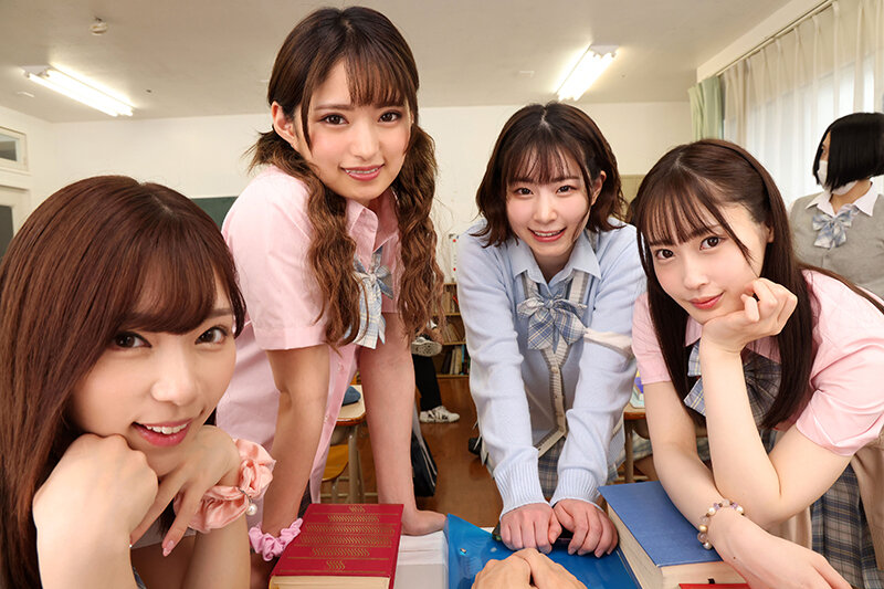 【VR】ココが噂のヤリマン学園～臨時教員として採用された僕に襲いかかる生徒たち～ 絶品連続おしゃぶり誘惑テスト さつき芽衣 沙月恵奈 天然美月 渚みつき サンプル 4