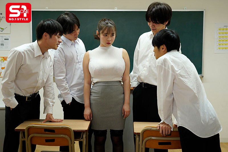 緊縛Jcup女教師 肉オナホレ●プ輪● 弱みを握られた巨乳教師は拘束され好き放題揉みしゃぶり舐め輪●される… 五条恋 サンプル 1