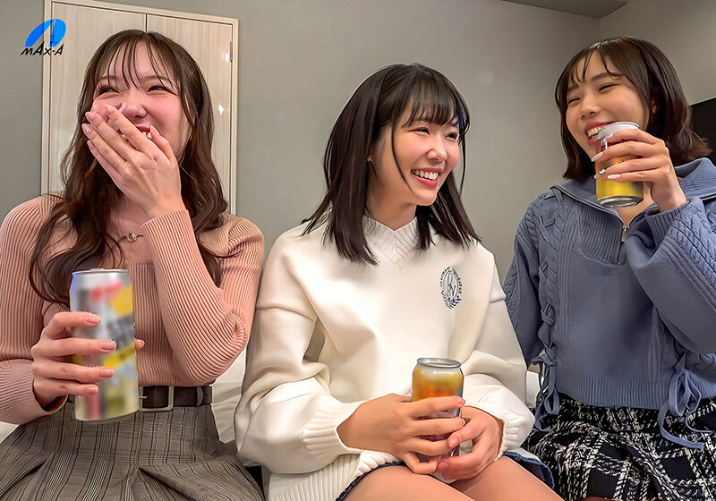 AV女優とAV男優 本気のリアル合コンモニタリング 白石かんな・福田もも・音羽美鈴 サンプル 2